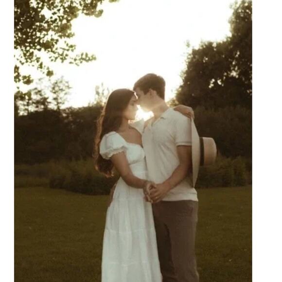 ASTR the Label Sweetheart Neck Tiered Ruffle Cotton Dress Size Large - Picture 6 of 13